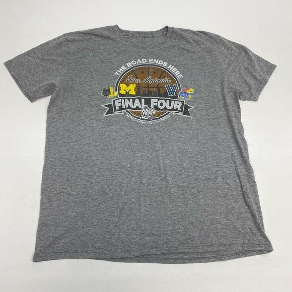 San Antonio Ncaa Final Four College Basketball 2018 T Shirt Retro Tee Michigan - Picture 1 of 4